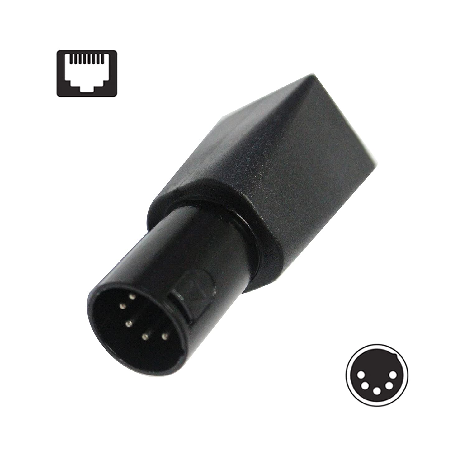 Toronce Dmx To Rj45 Connector Rj45 Ethernet To 5 Pin Xlr Dmx Female & Male Adapter Sets (5Pin_1Pair)