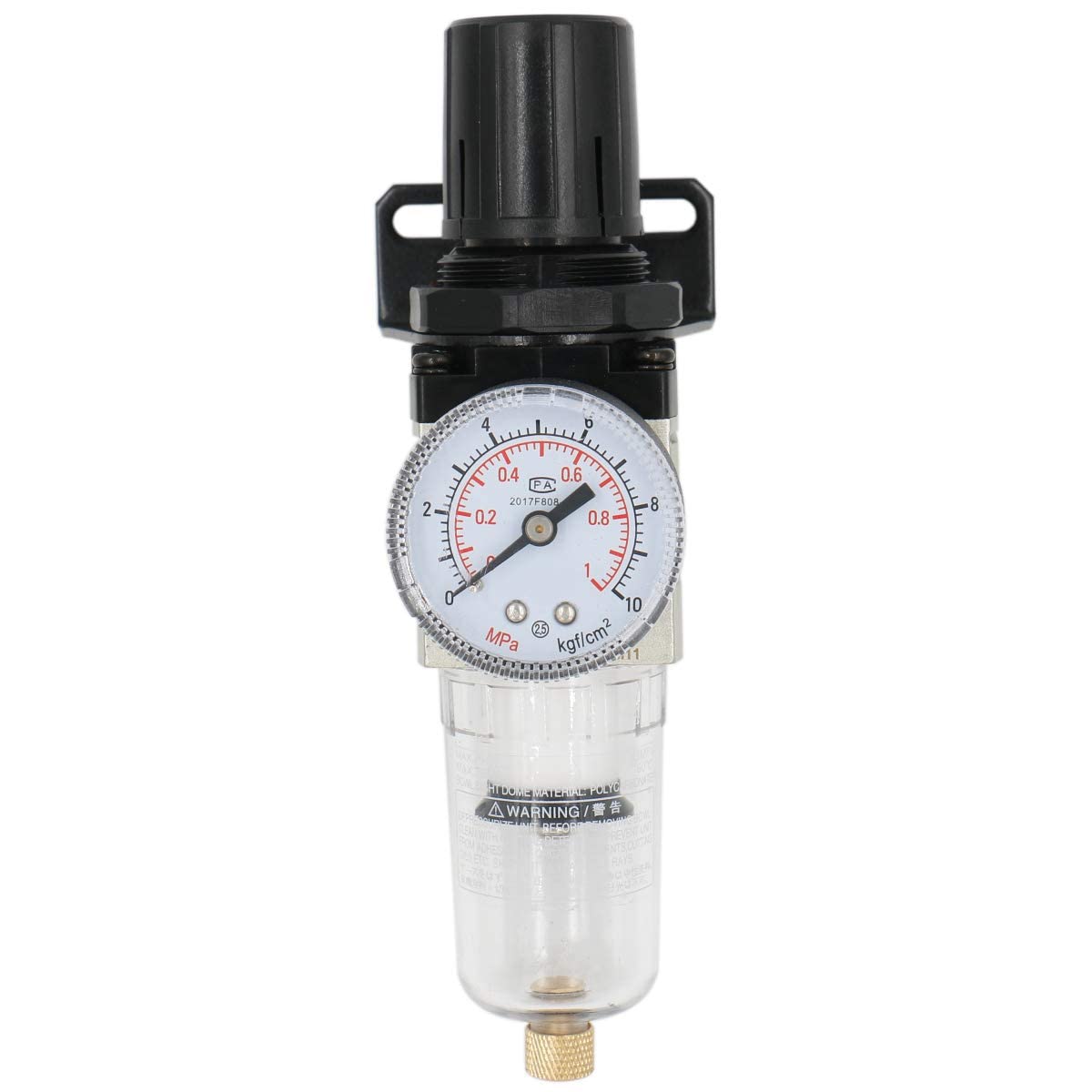 Baomain Air Source Treatment Aw2000 02 1/4'' Pt W 0 1Mpa Air Pressure Gauge