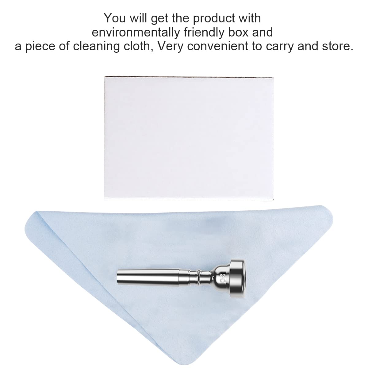 Silver Trumpet Mouthpiece 3C Trumpet Mouthpiece With Box Cleaning Cloth Compatible With Yamaha Bach Conn King Musical Instrument