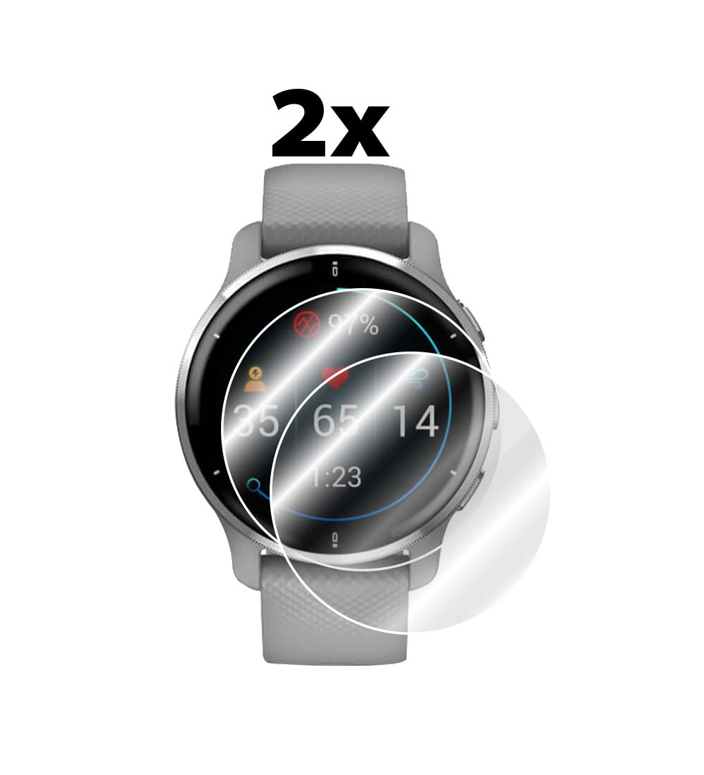 Ipg For Garmin Venu 2 Plus Gps Smartwatch Hydrogel Screen Protector (2 Units) Invisible Hd Clear Film Anti Scratch Guard-Smooth/