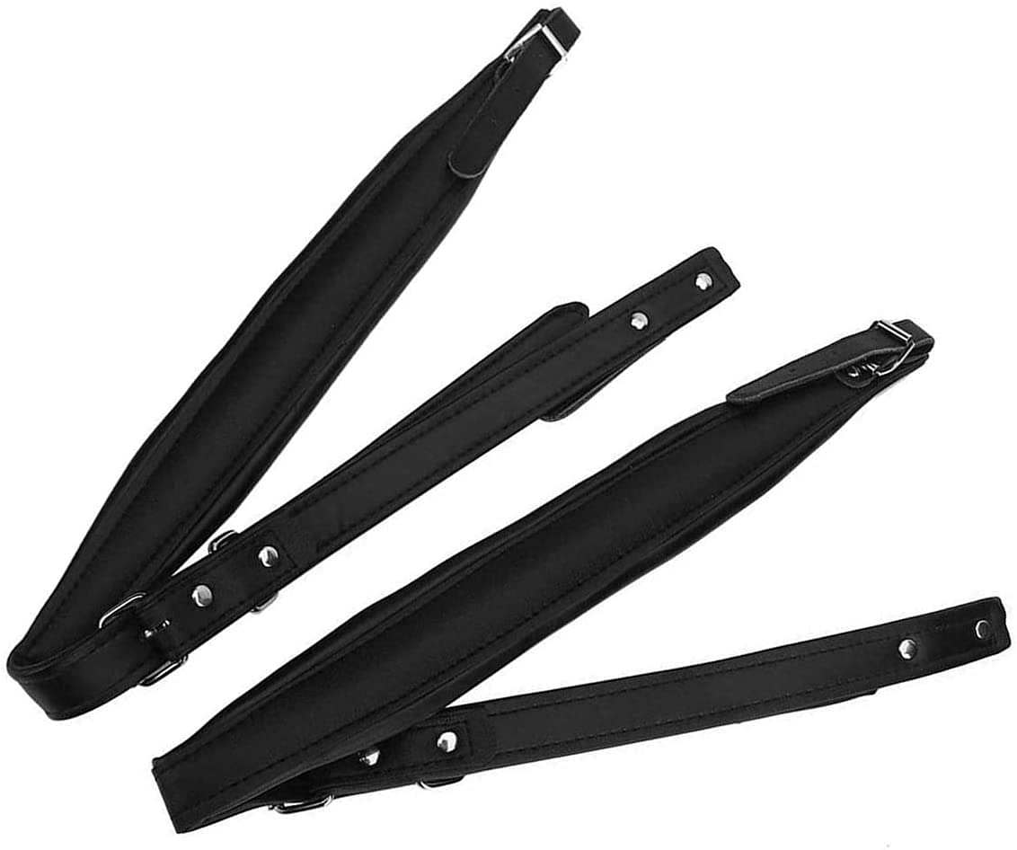 Yunnlezt Accordion Strap Padded Bass Accordion Pu Leather Shoulder Harness Straps Adjustable Belt For 16 120 Bass Accordion Musi