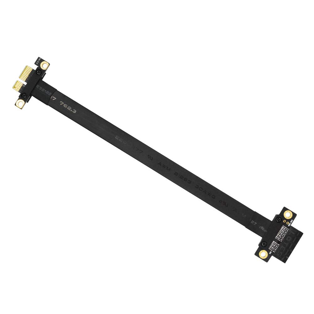 GODSHARK PCI-e PCI Express 36PIN 1X Extender Extension Cable with Gold-Plated Connector (180 Degree 20cm pcie Riser Cable)