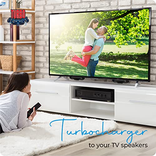 Kare Turboscoops   Tv Sound Redirector For Flat Screens With Down Facing Speakers, Directs Audio For Clear Listening, Ideal Soun