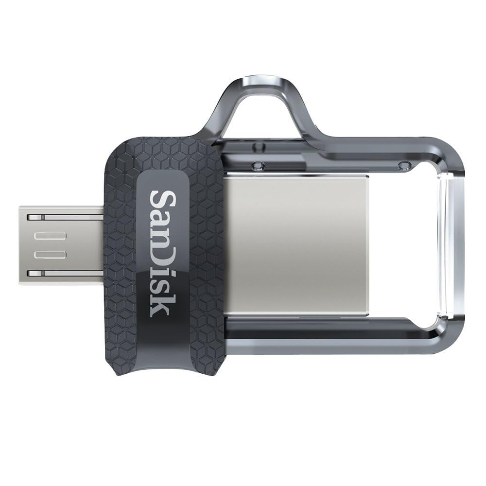 SanDisk Ultra Dual Drive 64GB - microUSB & USB 3.0 - Black - Model SDDD3-064G-G46 - Ideal for Android Devices & Computers