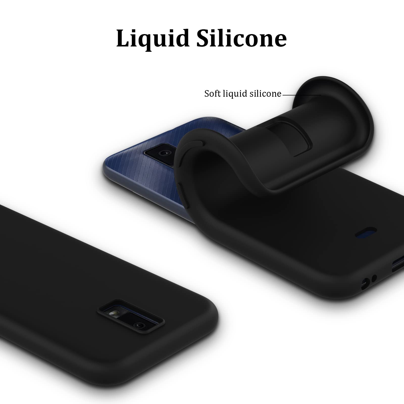 Chuang Case For Blu View 3 B140Dl Phone Case Tpu Soft Silicone Cover, Shockproof Silicone Phone Case With Microfiber Lining(Blac