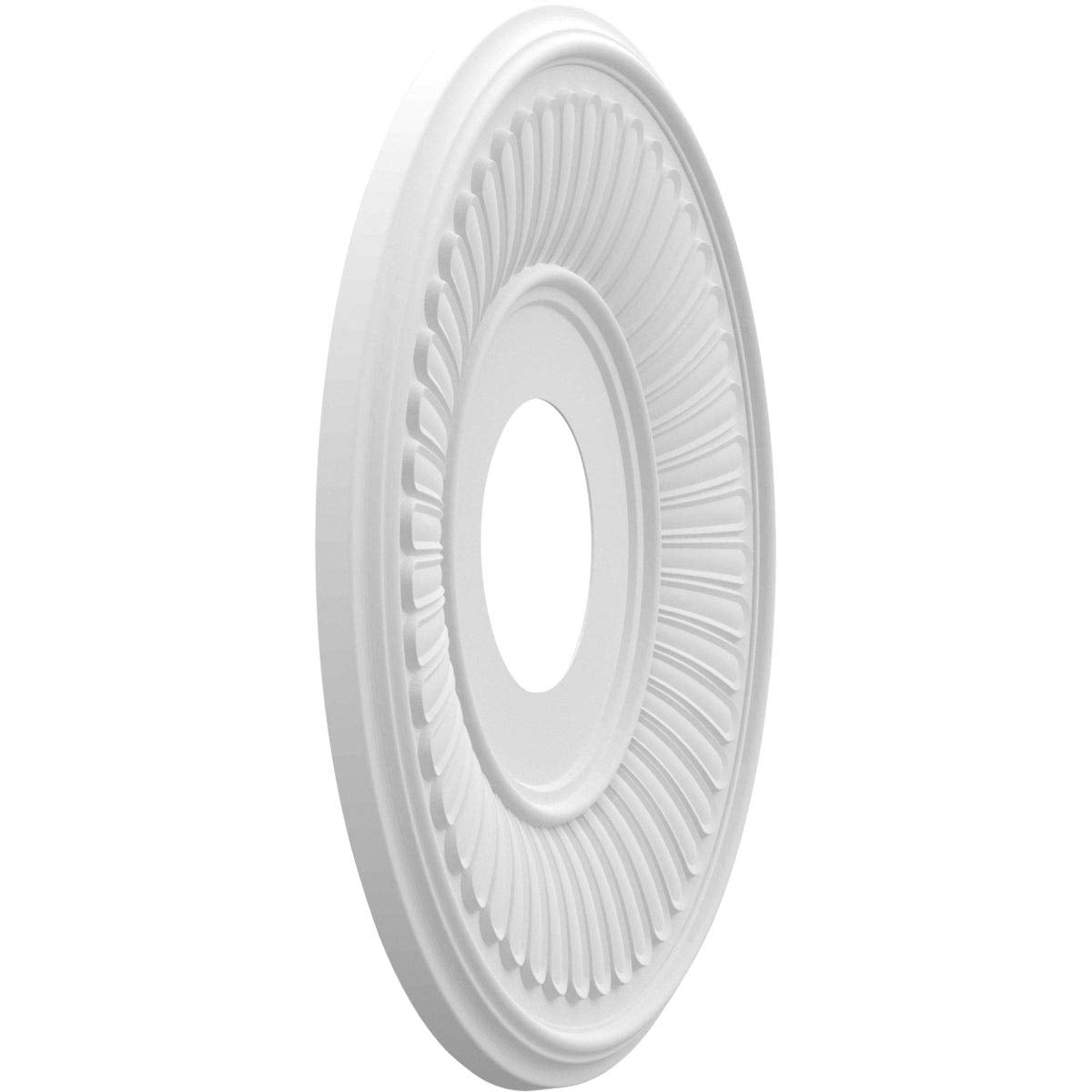 Ekena Millwork Cmp13Be Berkshire Thermoformed Pvc Ceiling Medallion (Fits Canopies Up To 5 3/4), 13Od X 3 1/2Id X 3/4P
