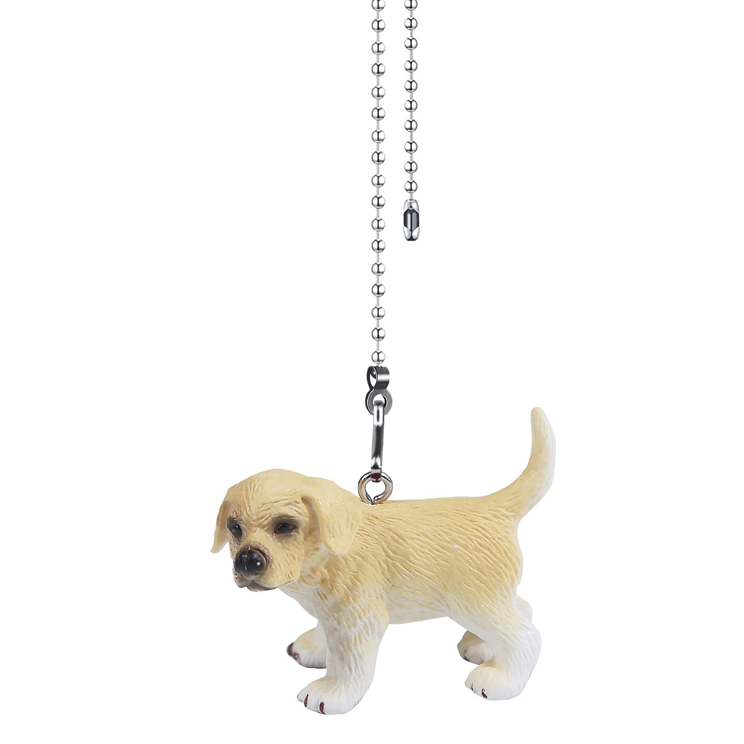 Dotlite Dog Ceiling Fan Pull Chain,12In Puppy Golden Retriever Fan String Pulls Charm Extension Decorative,3Mm Diameter Beaded F