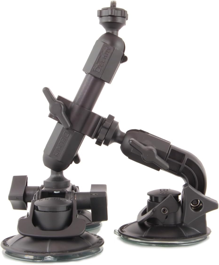 Delkin Devices Fat Gecko Triple Suction Camera Mount (Ddmnt) ,Black