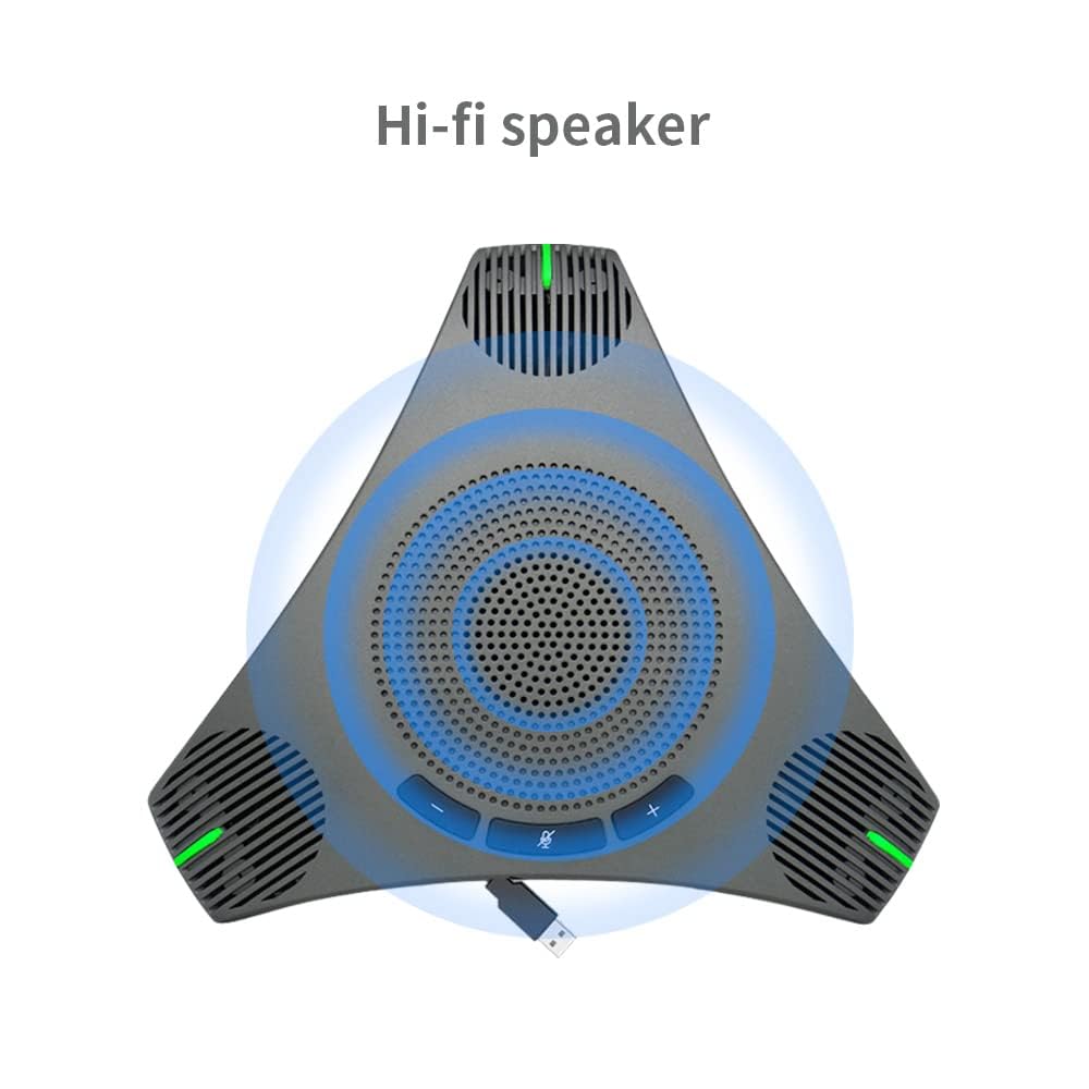 Trusbee Conference Speaker And Microphone,360 Omnidirectional Usb Speakerphone Microphone, Clear Voice Pickup, Noise Reduction C