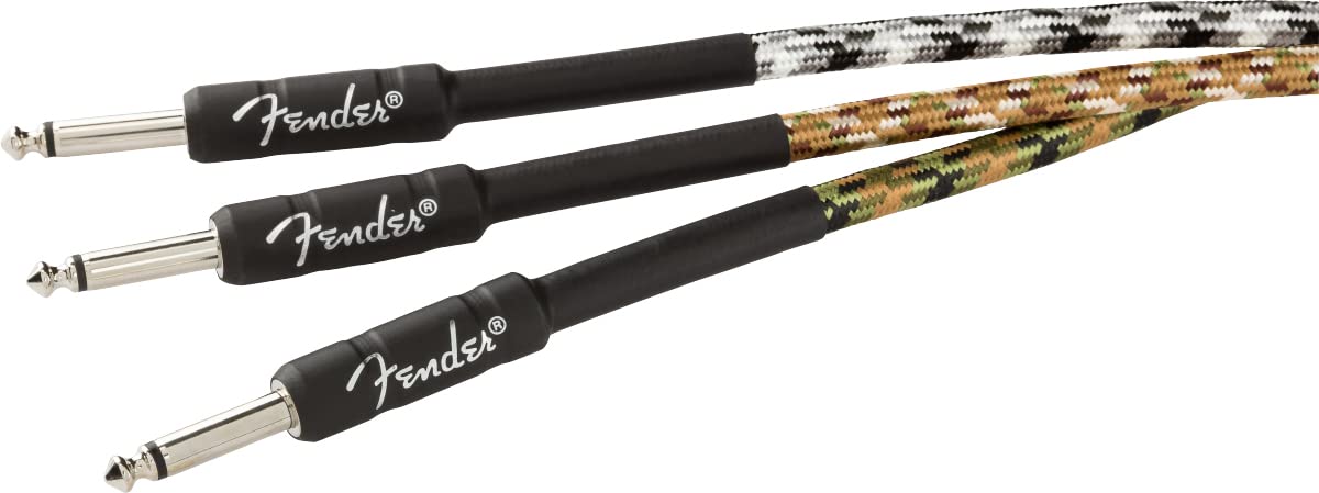 Fender 10 Foot Professional Tweed Instrument Cable, Straight Straight, Desert Camo   1 Pack