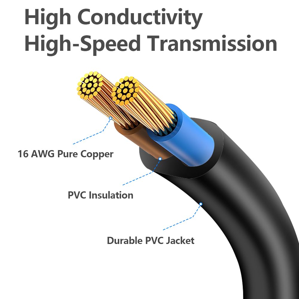 Extension Cord 10 Ft Us 2 Prong Long Extension Cord Black Extensioncord Cable 125V 10A Male To Female Power Cord For Nema 1 15P