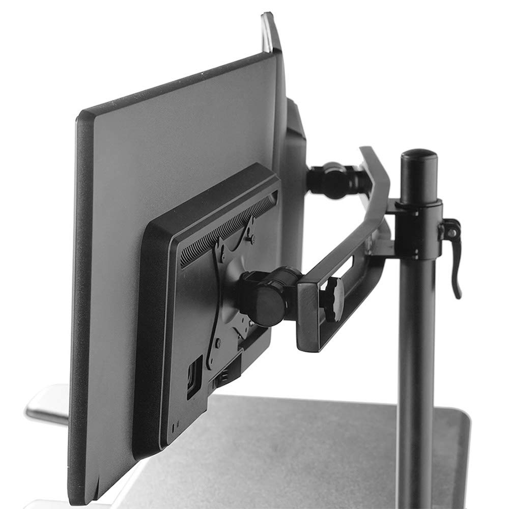 Kantek Dual Lcd Monitor Arm For Sts800/Sts810 Sit To Stand Systems (Sts802), Black