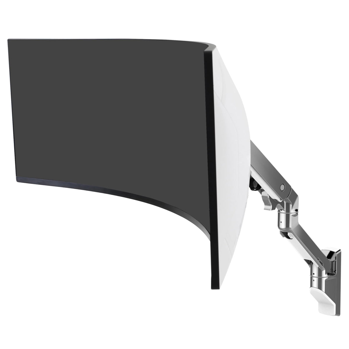 Ergotron � HX Single Ultrawide Monitor Arm with HD Pivot, VESA Wall Mount � for 1000R Curved Monitors Up to 49 Inches, 28 to 42 lbs � HD Pivot, Polished Aluminum