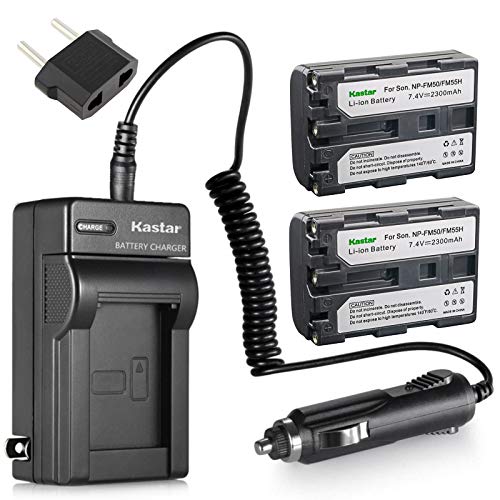 Kastar 2 Pack Battery And Charger Replacement For Sony Np Fm30 Np Fm50 Np Fm55H Battery And Sony Dsc F707 Dsc F717 Dsc F828 Dsc 