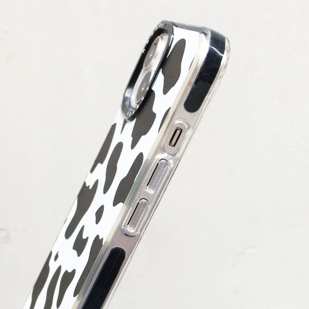 Abbery Designed For Iphone 13 Mini Case Cow Print, Clear With Design Cow Pattern Cute Silicone Tpu Sturdy Shockproof Protective