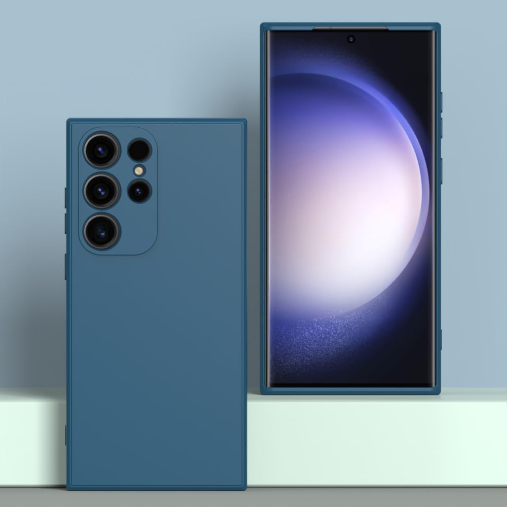 Wogroo For Samsung Galaxy S22 Ultra Case Dark Blue, Scratch Resistant With Soft Touch, Slim Thin Phone Cover For Samsung Galaxy