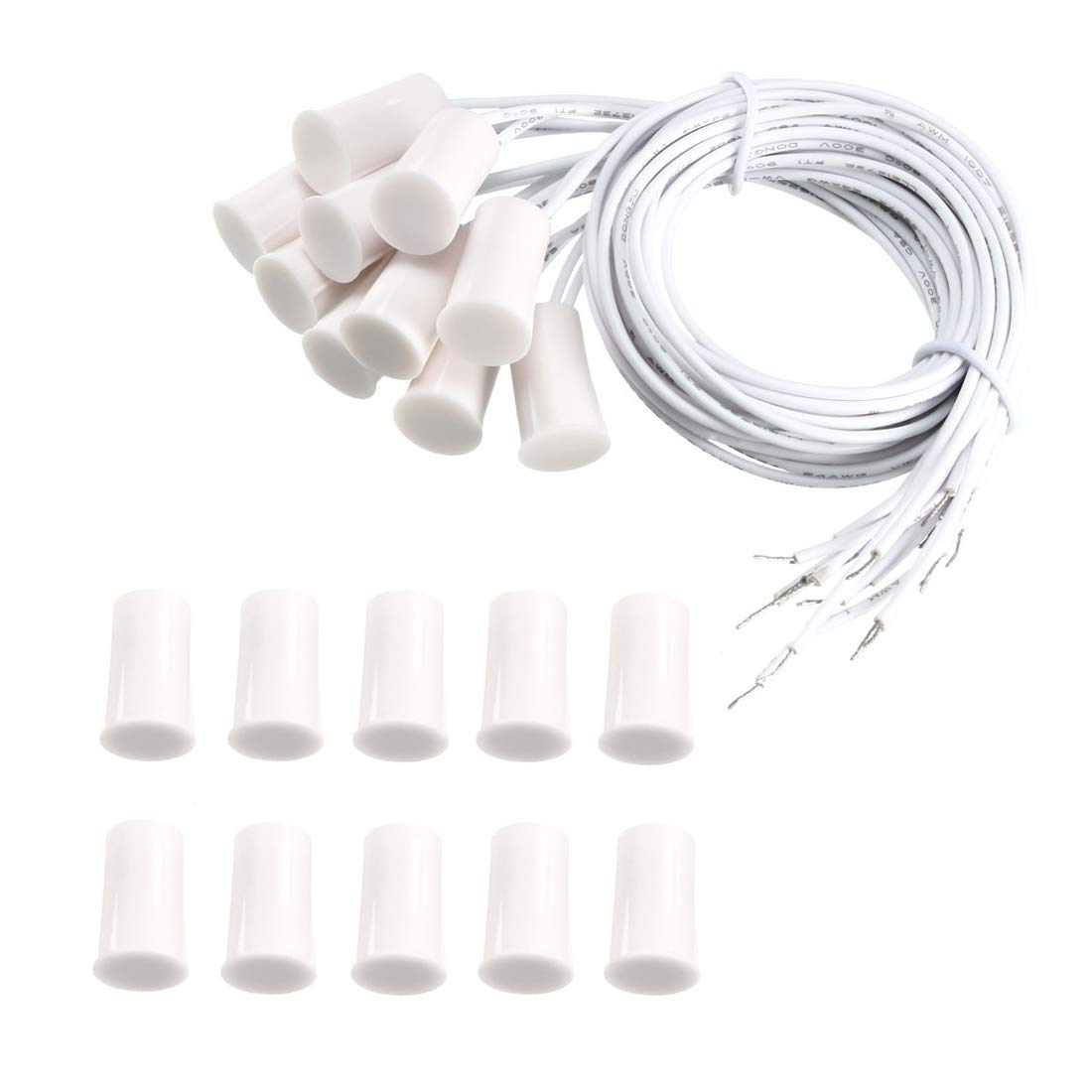 Victorshome Magnetic Reed Switch Rc-33 Nc Recessed Wired Window Door Contact Sensor For Home Security And Burglar Alarm Systems 
