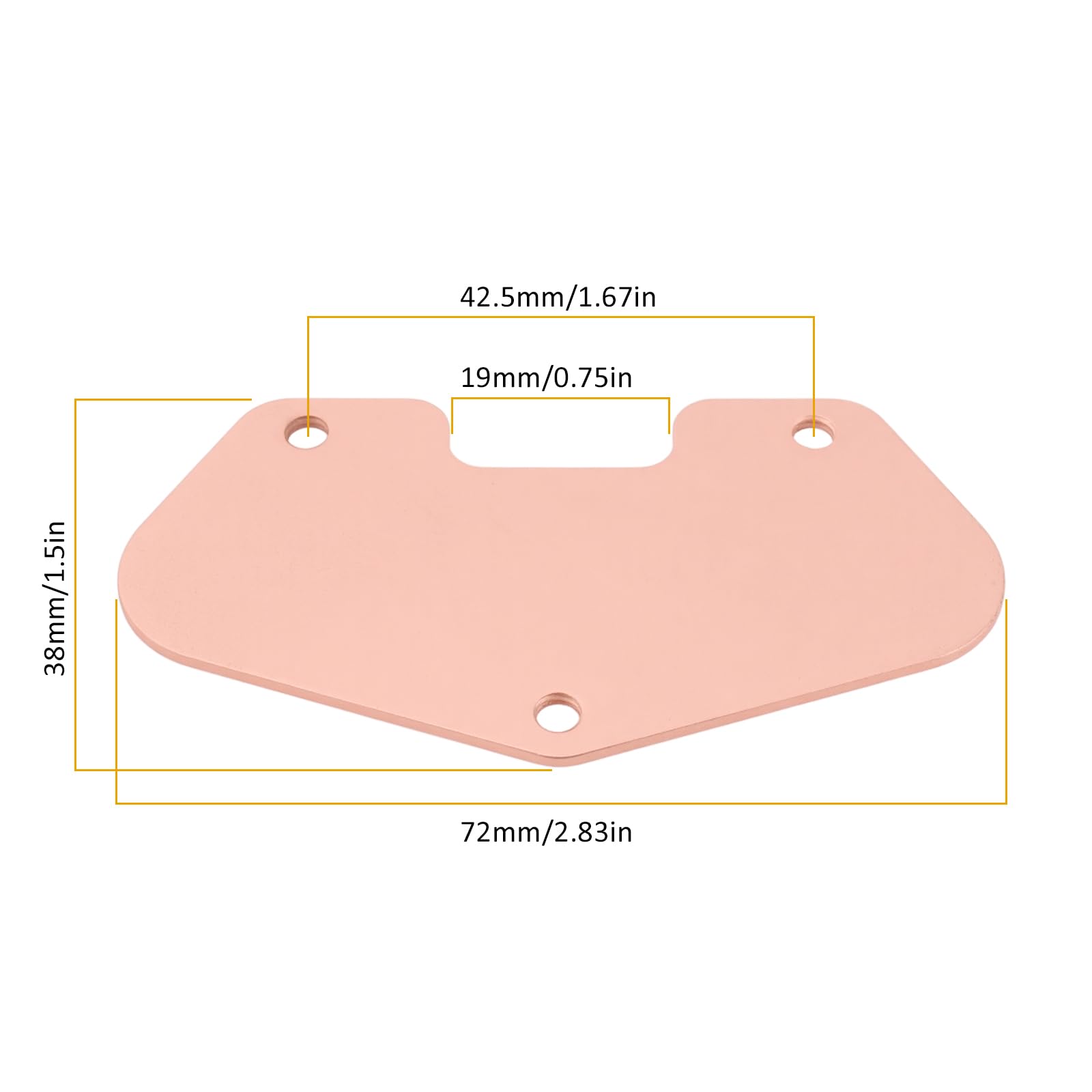 Briny River 2Pcs Electric Guitar Pickup Base Bridge Pickup Base Plate Compatible With Telecaster 72X38X42.5Mm