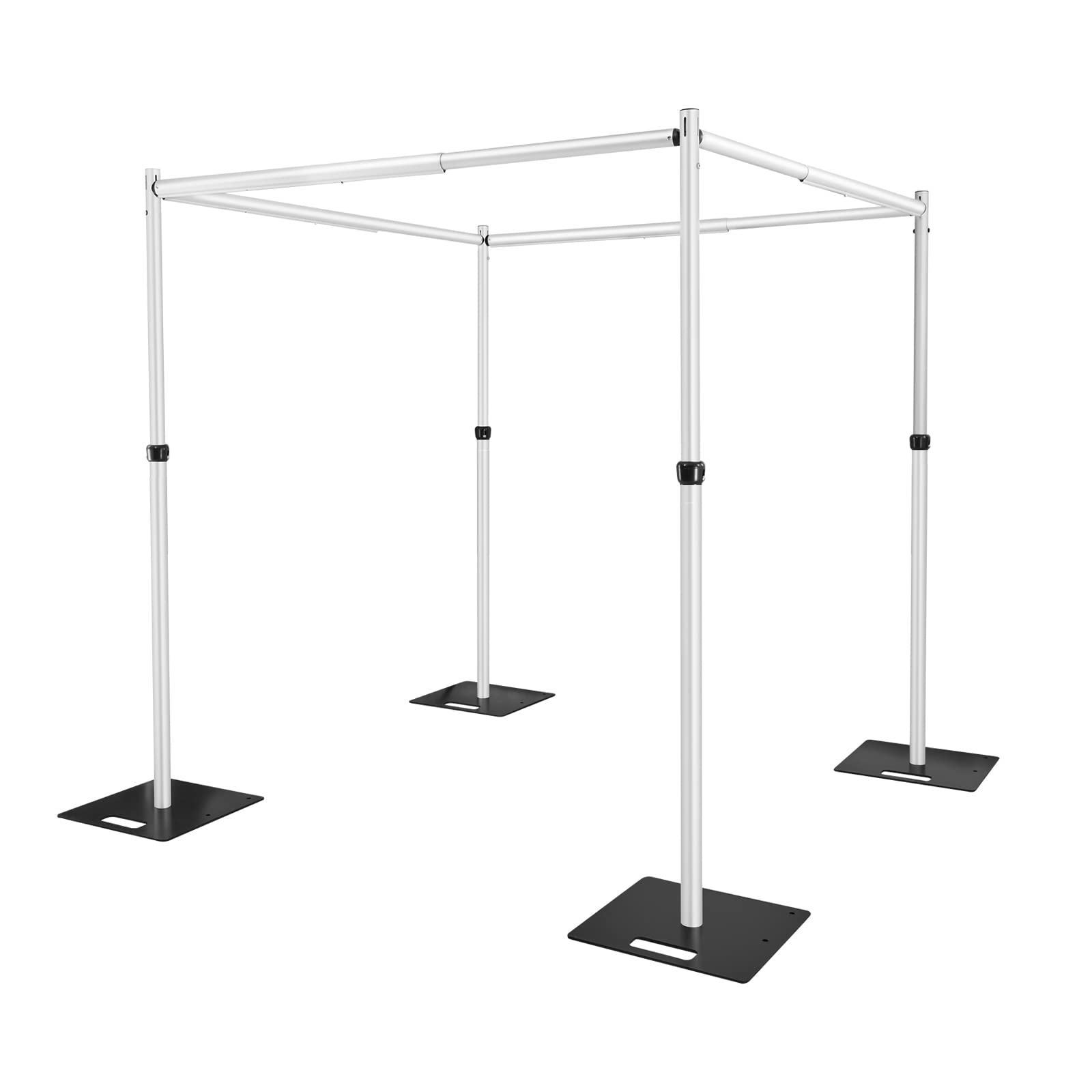 Hecis Portable Backdrop Stand With Crossbar, Adjustable Pipe And Drape Backdrop Kit For Event, Party, Trade Shows And Wedding De