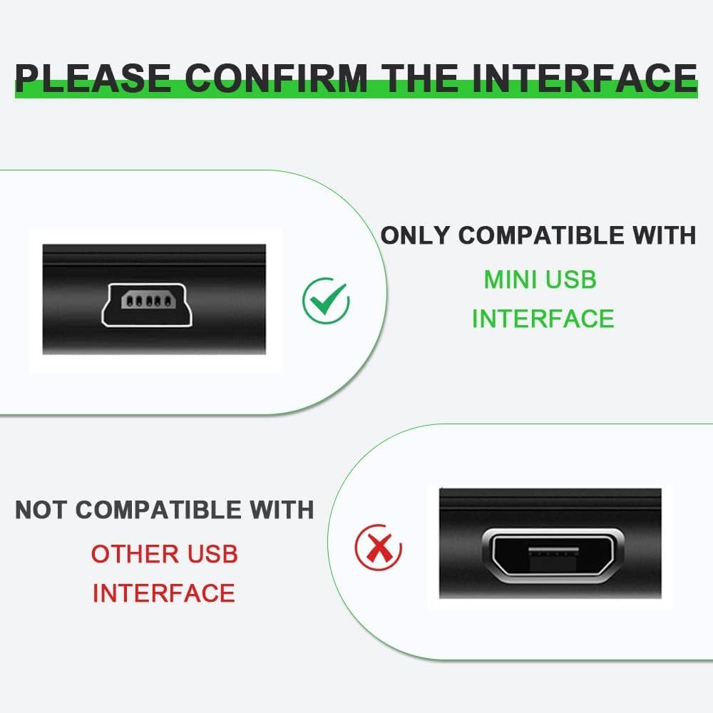 Fouceclaus Usb Power And Data Cable For Texas Instruments Calculators, 5Ft Charger Cord Compatible With Ti 84 Plus Ce, Plus C Silver Edition, Nspire Cx/Ti Cx Cas Graphing Calculators (Charger Cable)