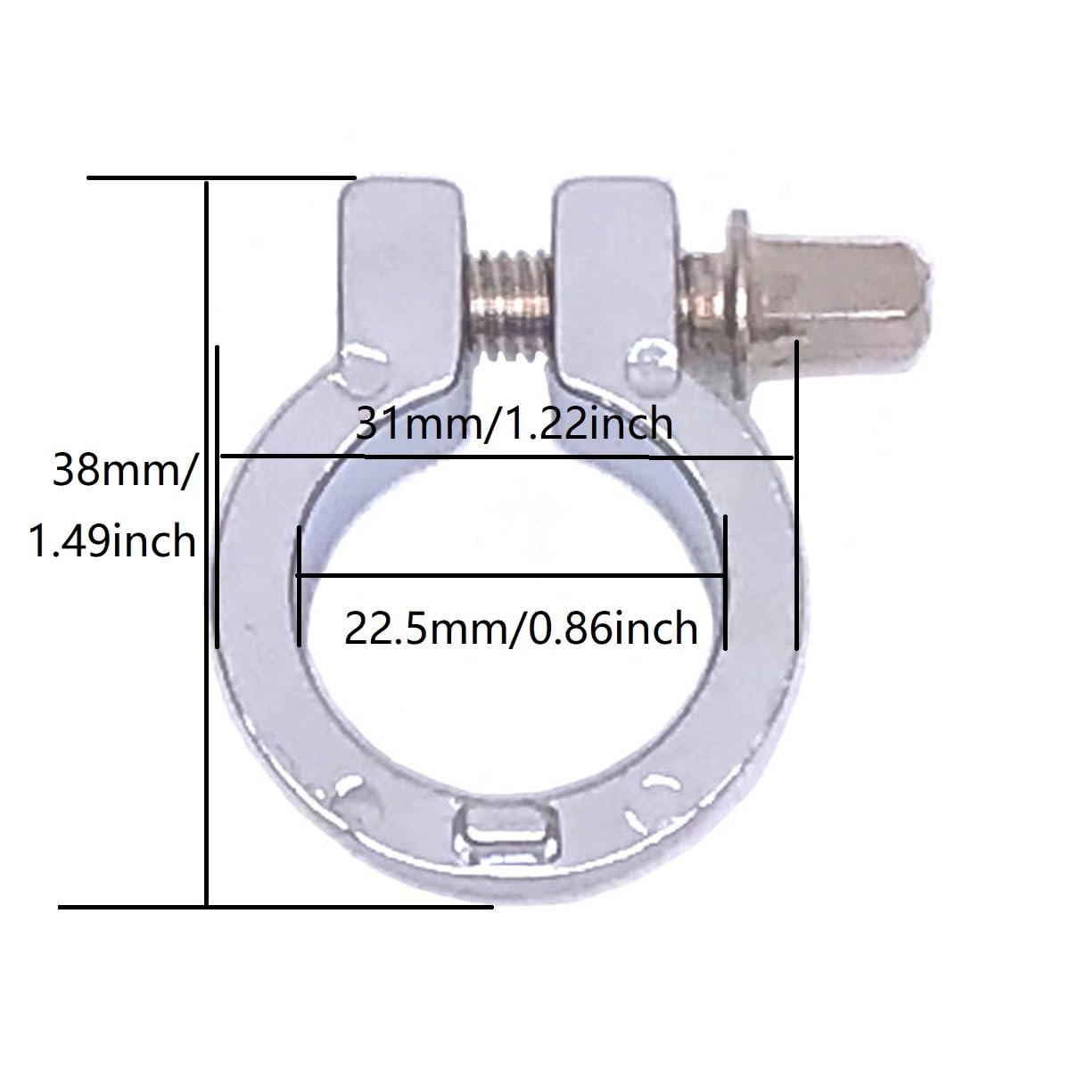 Tuoren 4Pcs Drum Stand Memory Lock 7/8 Inch Diameter Cymbal Stand Memory Lock Hinged Drum Rack Parts Black