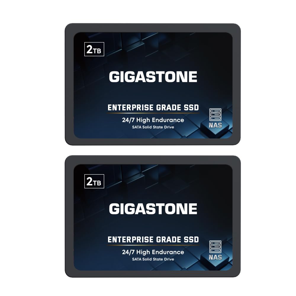 Gigastone Enterprise Ssd 2Tb Nas Ssd Drive Cache (2 Pack) 24/7 Durable Tlc High Endurance Business Server Data Center Raid Netwo