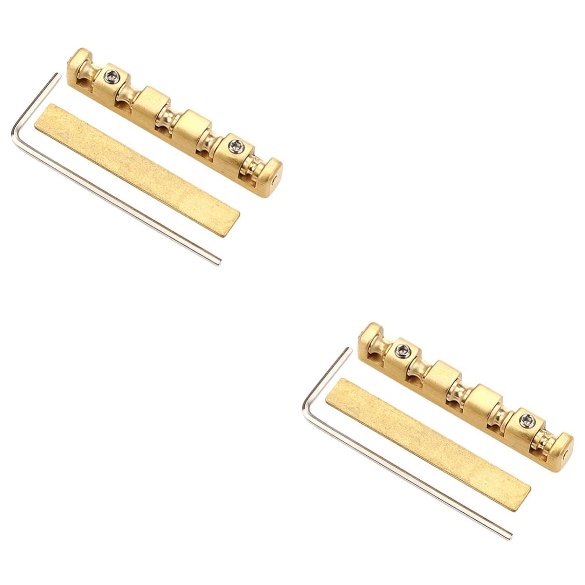 Goohochy 2Sets Roller Nut Replacement String Bass Guitar Easy Install Upper String Nut For Electric Instruments And Lightweight 