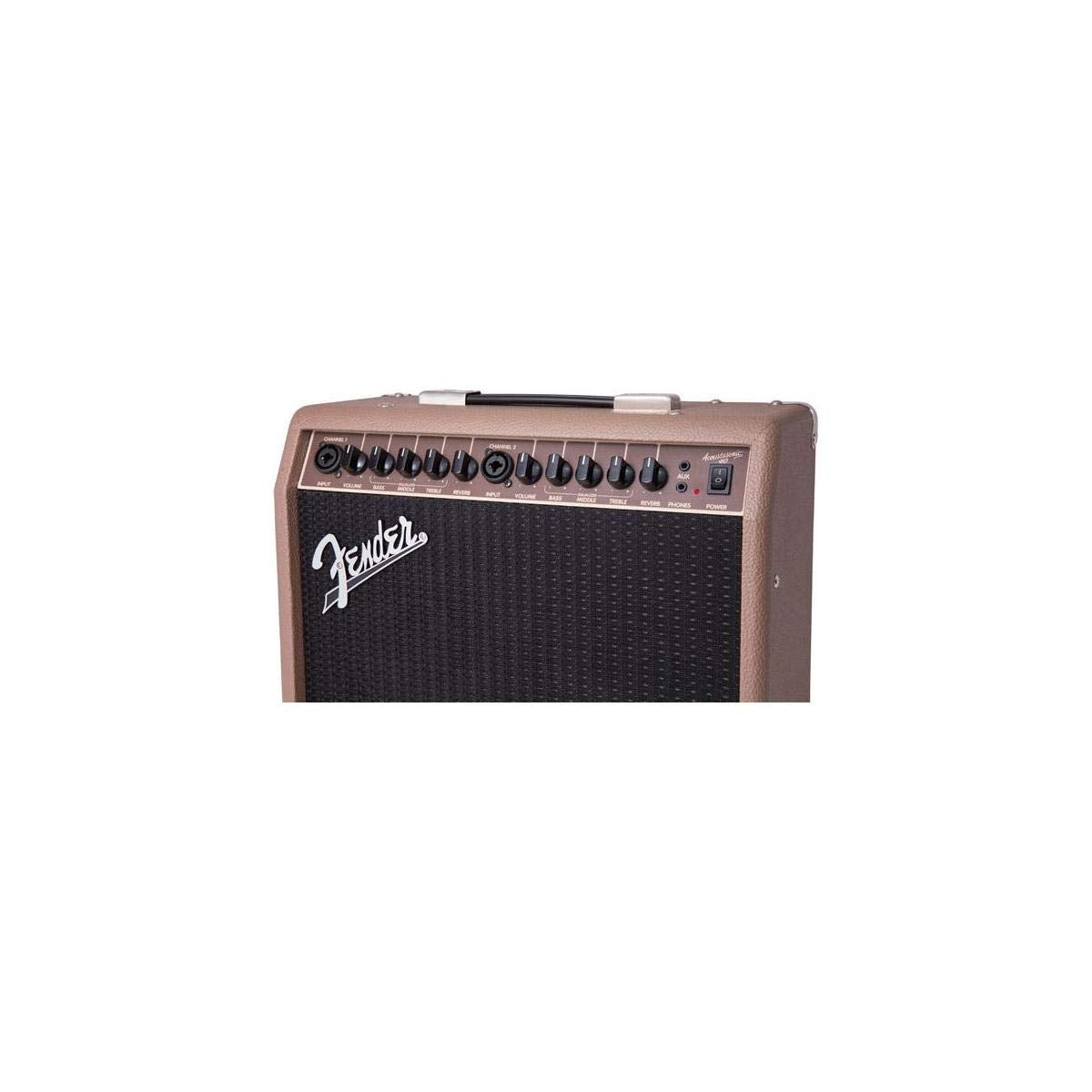 Fender Acoustasonic Guitar Amp For Acoustic Guitar, 40 Watts, With 2 Year Warranty 2X6.5 Inch Speakers, Chorus Effect, Dual Fron