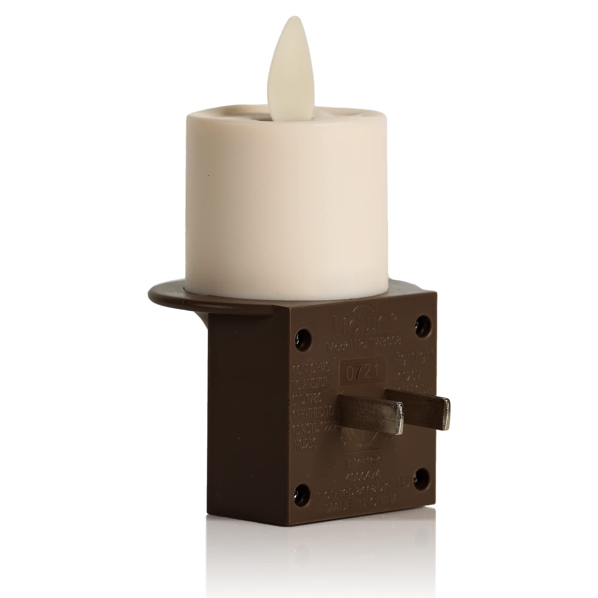 Luminara Flameless Candle Nightlight   Patented Flickering Real Flame Effect Technology Mimics Real Candle   Plugs Into Outlet