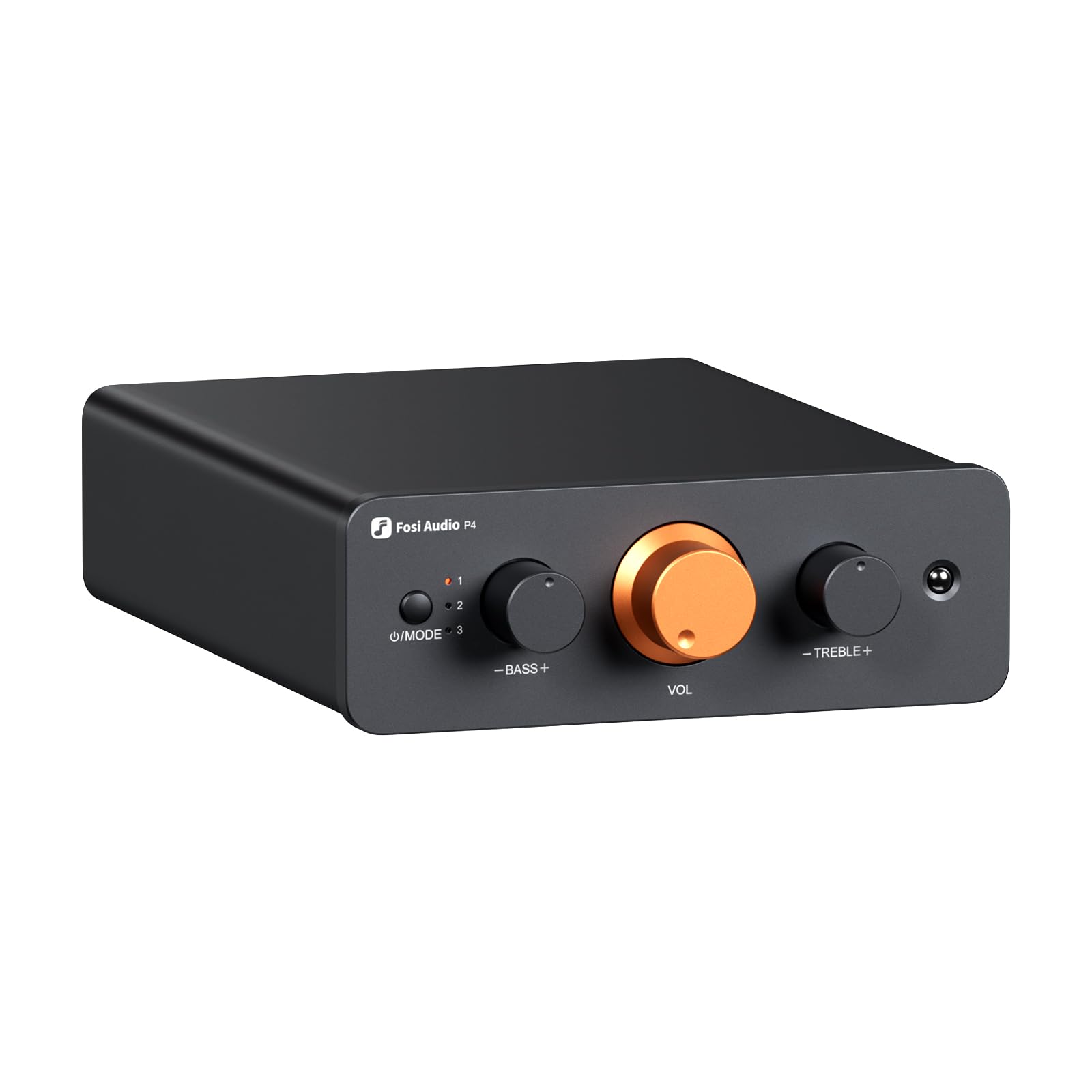 Fosi Audio P4 Mini Preamp with 3 RCA Inputs, Home Audio Stereo Pre amp for Amplifier/Active Subwoofer/Speakers, Preamplifier wit