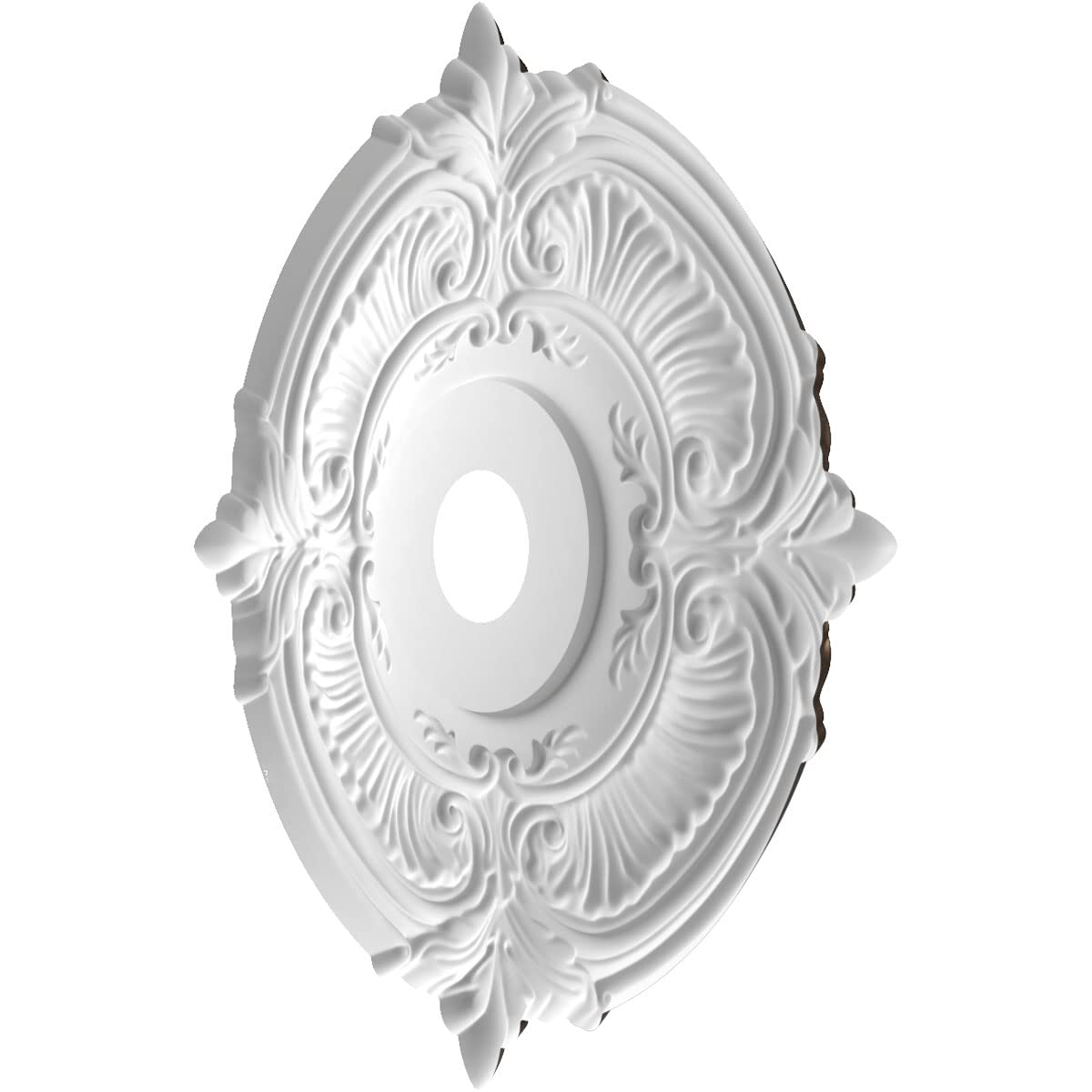Ekena Millwork Cmp22Atcab Attica Thermoformed Pvc Ceiling Medallion (Fits Canopies Up To 7 3/4''), 22''Od X 3 1/2''Id X 1''P, Me