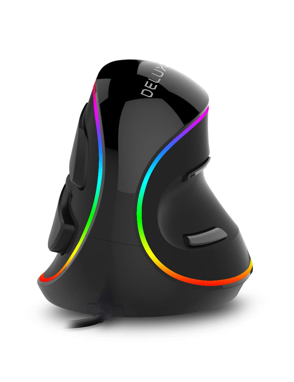 Delux Ergonomic Mouse, Wired Large Rgb Vertical Mouse With 6 Buttons, 4000Dpi, Removable Wrist Rest For Carpal Tunnel (M618Plus 
