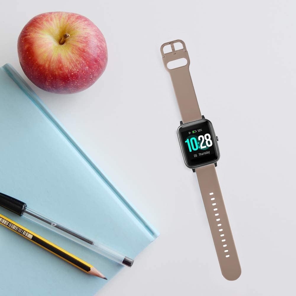 Vicrior Bands Compatible With Id205L Smart Watch, Quick Release Soft Silicone Fadeless Pattern Printed Floral Replacement Band F