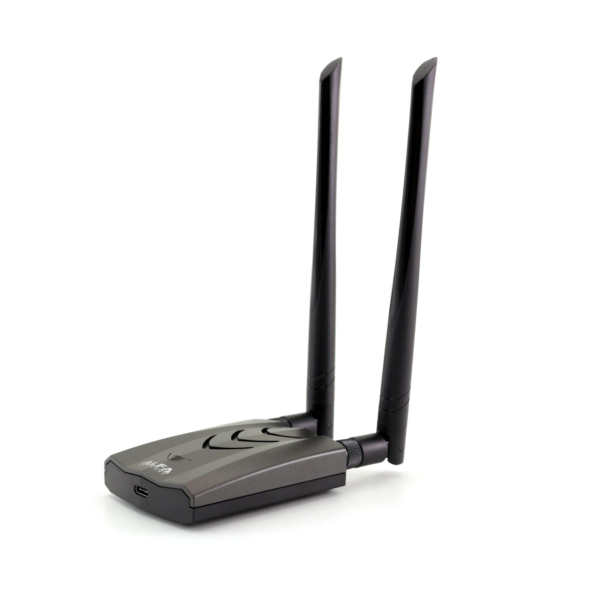 Alfa Long Range Dual Band Ac1200 Wireless Usb 3.0 Type C Wi Fi Adapter W/2X 5Dbi External Antennas   2.4Ghz 300Mbps/5Ghz 867Mbps