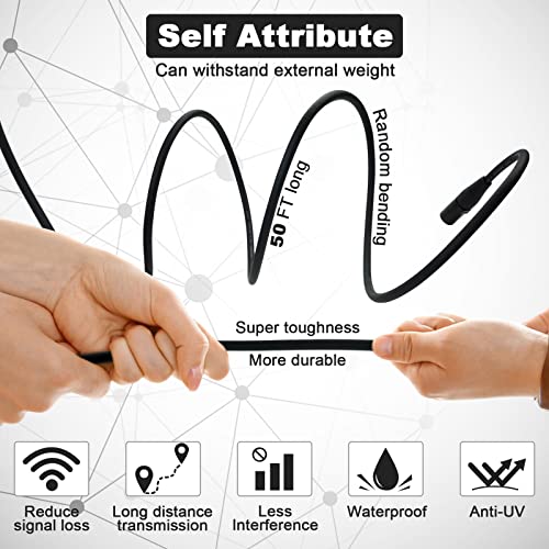 Jamesin Cat6 Shielded Ethercon Cable, 50 Feet, With Booted Rj45, Tactical Locking Ethernet, And Converta Shell Connectors, For S