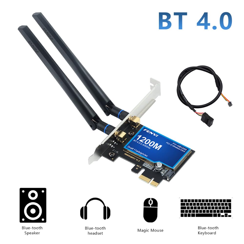 Pci E Wifi Card Bt4.0 For Macos Windows 7/8/10/11 802.11A/G/N/Ac Pci E Pci Network Adapter Mac Compatible Wi Fi Airdrop Handoff
