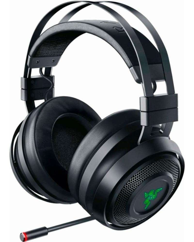 Razer Nari Wireless 7.1 Surround Sound Gaming Headset: THX Audio, Auto-Adjust Headband & Swivel Cups, Chroma RGB, Retractable Mi