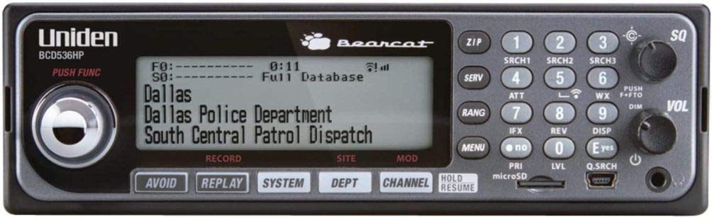 Uniden Bcd536Hp Homepatrol Series Scanner With Wi Fi, Trunktracker V, Backlit Keypad & Lcd, Control Channel Only Scanning, S.A.M