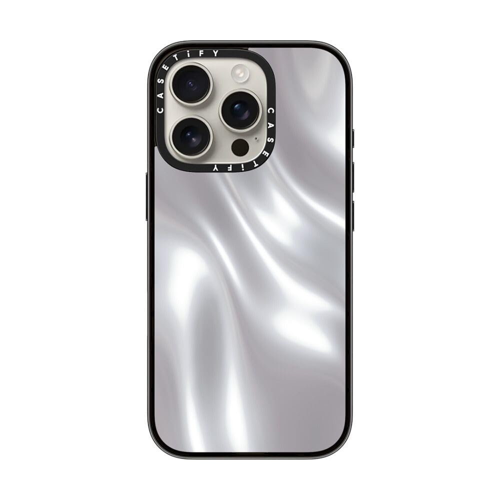 Casetify Compact Case For Iphone 16 Pro [Lightweight / 4 Ft. 2X Military Grade Drop Protection/Slim]   Soft Metal   Clear Black