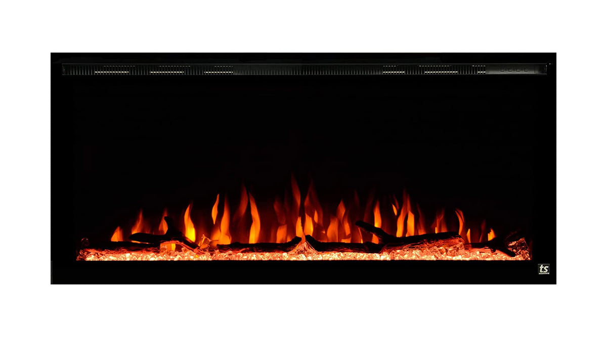 Touchstone Sideline Elite Smart Electric Fireplace   Alexa/Wifi Enabled  42 Inch Wide   In Wall Recessed   60 Color Combinations