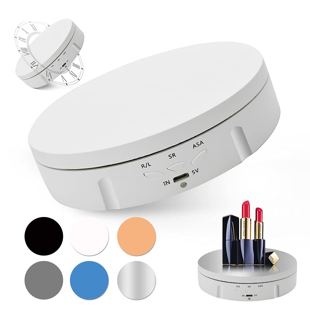 Motorized Photography Rotating Display Stand, 90/180/360 Degree Photography Turntable Stand, Photography Turntable With 6 Pvc Ba