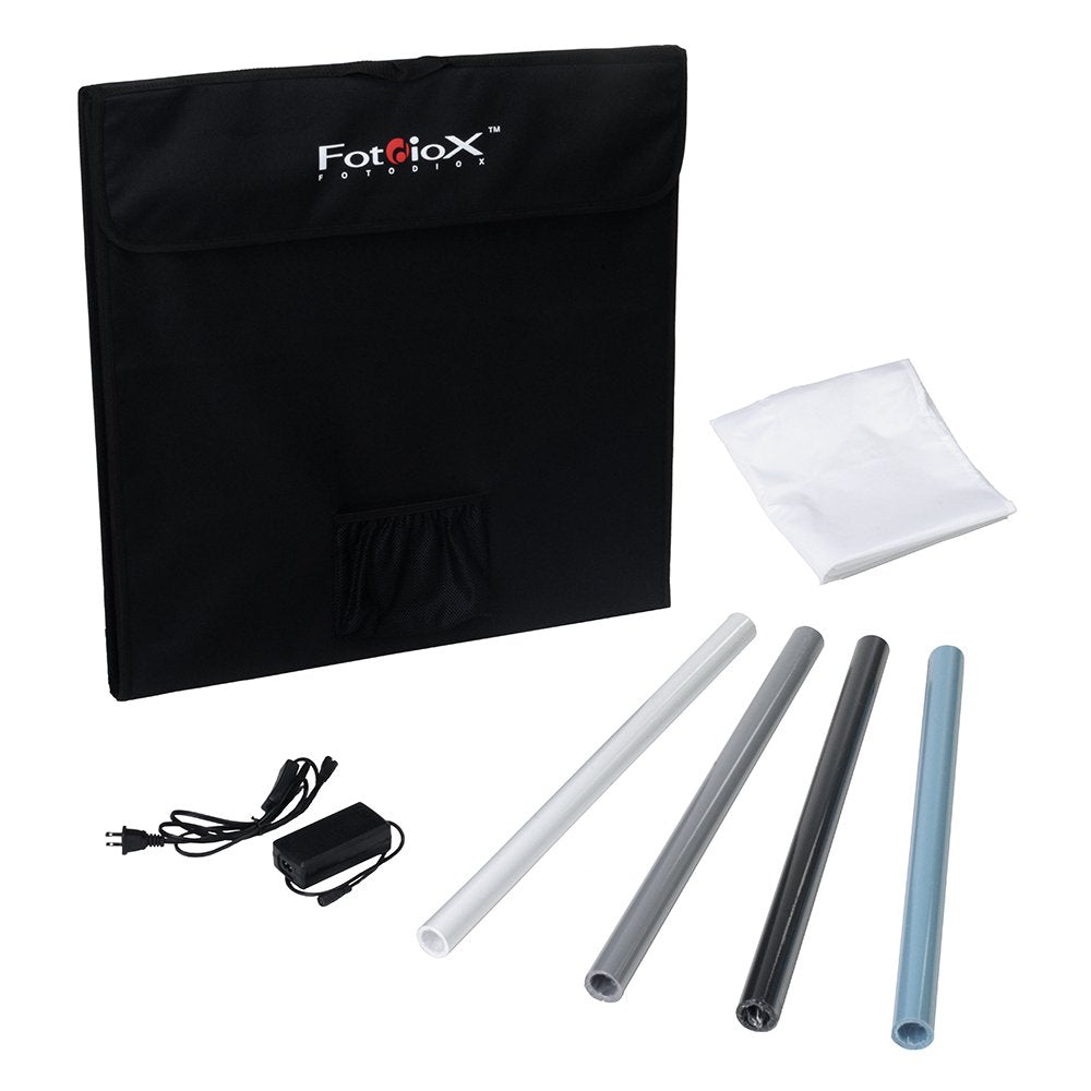 Fotodiox Pro LED 24x24 Studio-in-a-Box for Table Top Photography - Includes Light Tent; Integrated LED Lights; Carrying case and