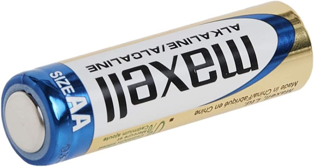 Maxell 723465 AA Alkaline Batteries 1.5V Long-Lasting Mercury-Free 4 Pack