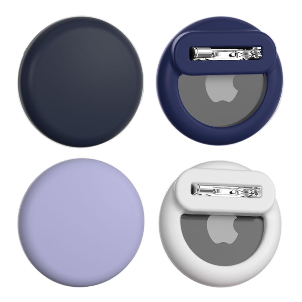 Alsukeay 4 Pack Airtag Holder For Kids Hidden Silicone Case Cover With Safety Pins For Children Elderly Pets Backpack Luggage (B