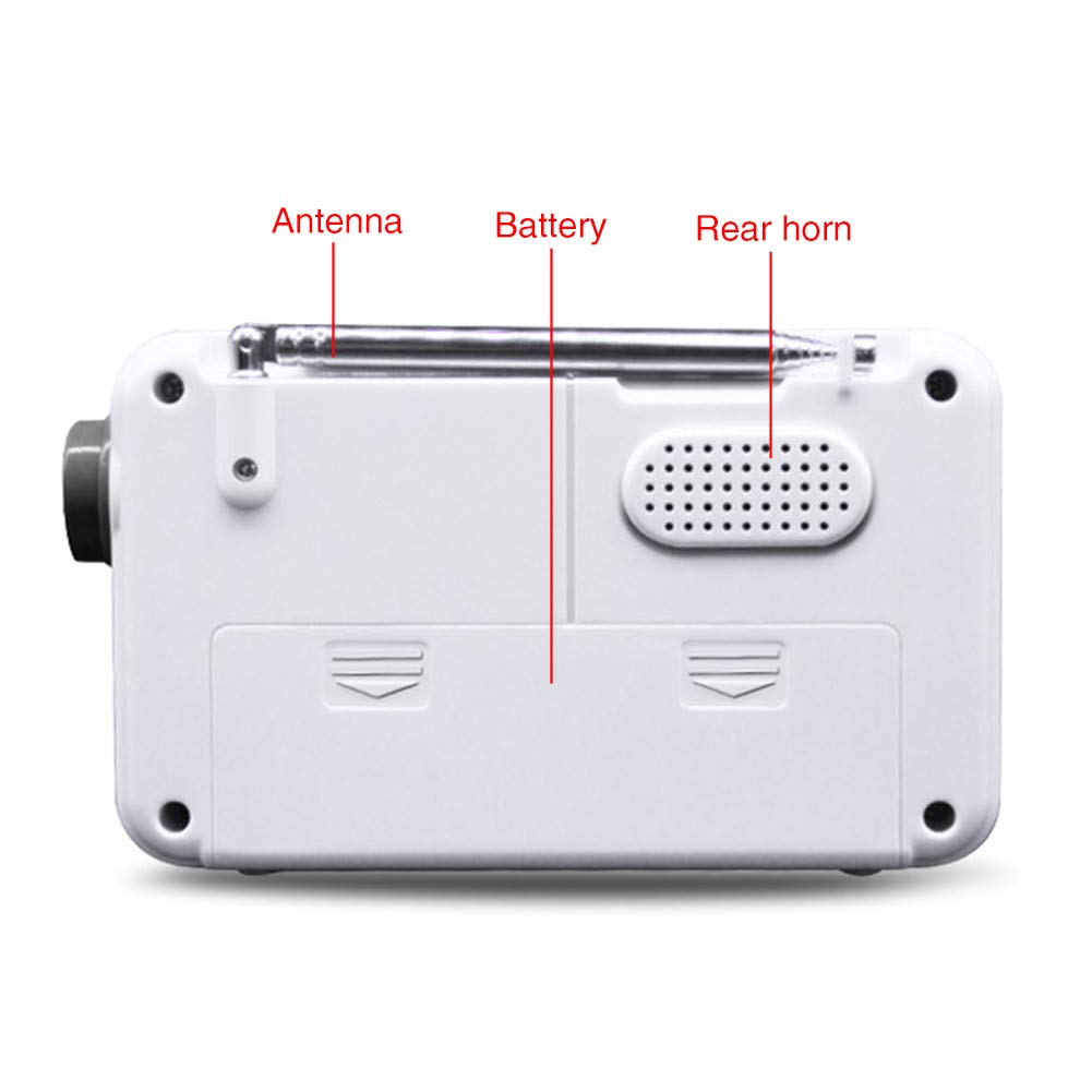 Shower Radio Speaker, Portable Lcd Display Stereo Radio With Am/Fm Radio/Rds System Long Playback Time Radio With Preset 20 Radi