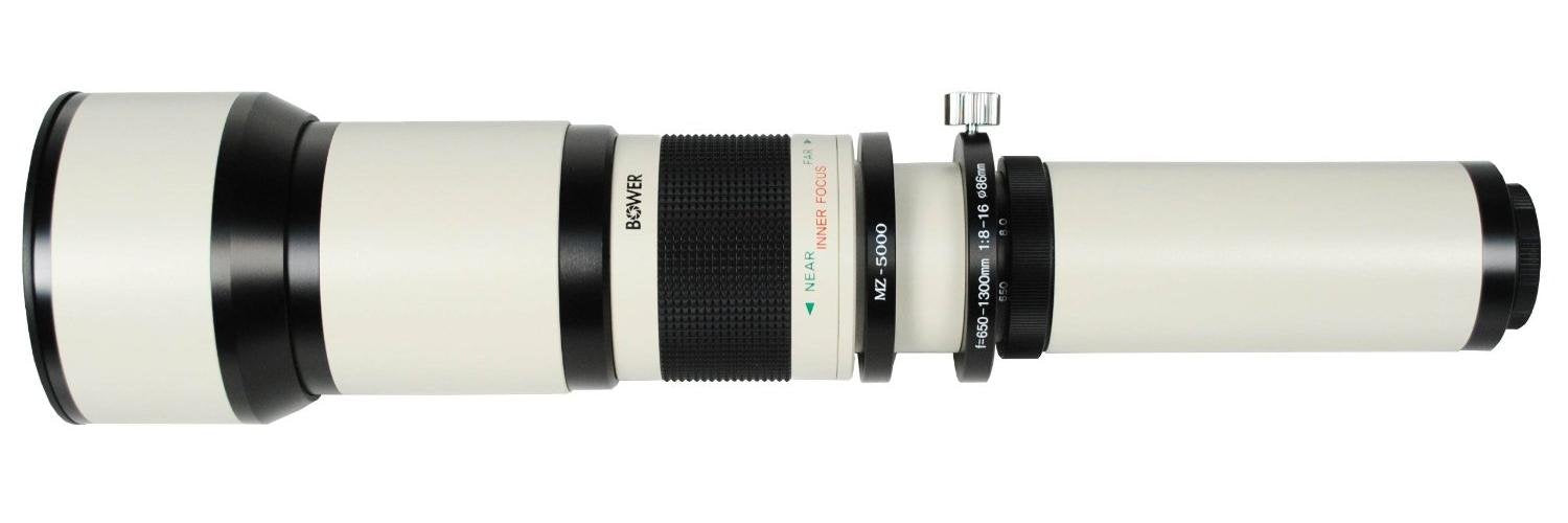 Bower Sly650C Long Range 650Mm 1300Mm F/8 Telephoto Zoom Lens For Canon