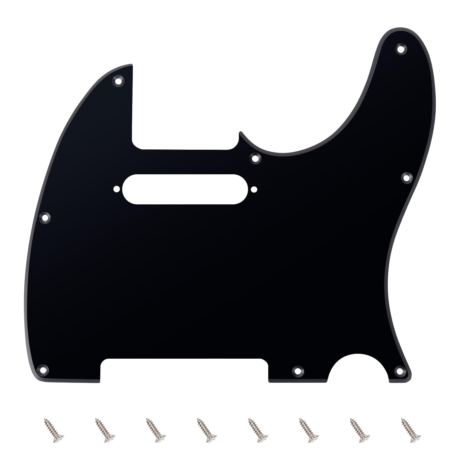 Banworks 1 Ply Tele Pickguard 8-Hole Electric Guitar Pickguard Scratch Plate for USA/Mexican Fender Modern Style Standard Tele T