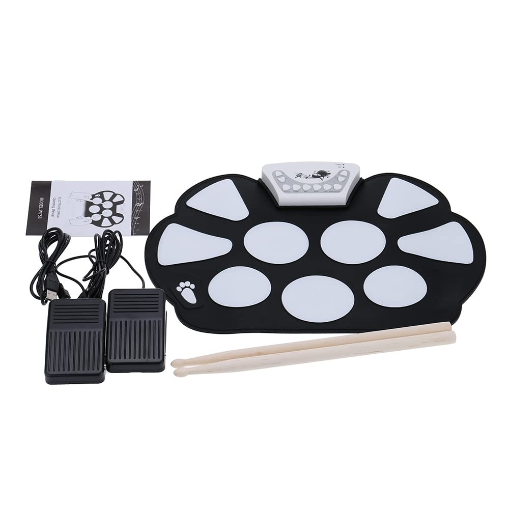 Electronic Drum Set Professional Drum Pad Kit Silicon Foldable With Stick Portable Drum Electronic Drum Usb Drum