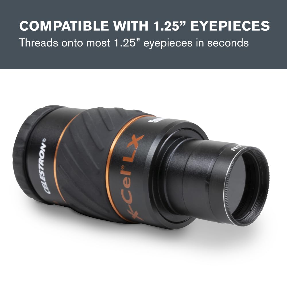Celestron - Telescope Moon Filter - Eyepiece Accessory - Reduces Moon Glare And Enhances Lunar Crater Details - Great For Full M