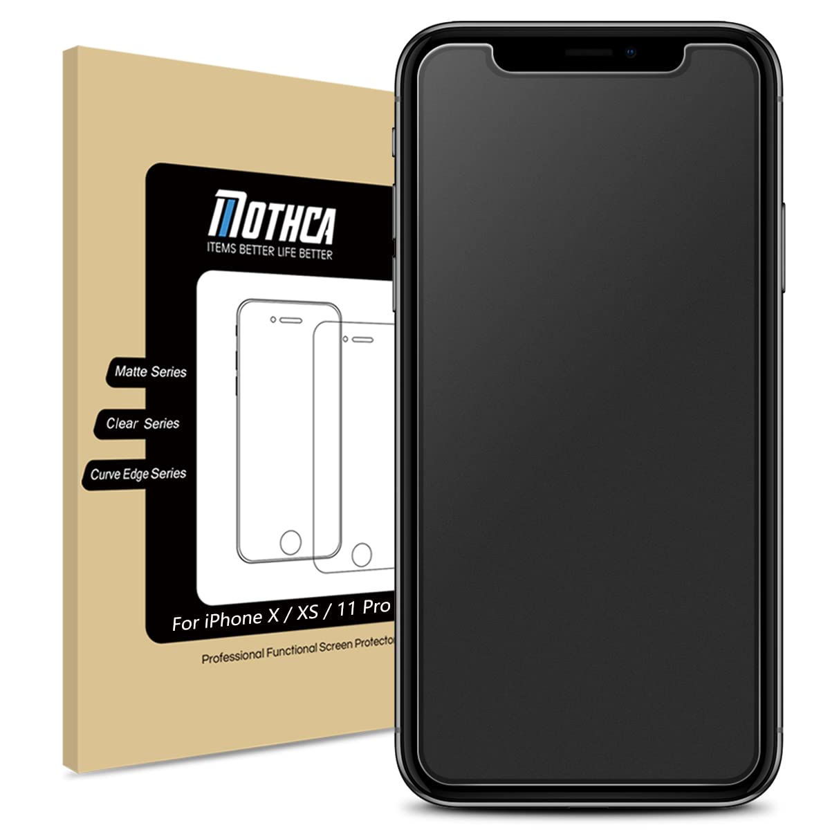 Mothca Matte Screen Protector Compatible With Iphone Xs/Iphone X/Iphone 11 Pro Anti Glare & Anti Fingerprint Tempered Glass Clea